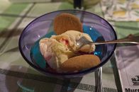 sorbet with biscuits