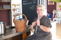 She loves to knit. She is actually 75 but does not feel a day over 40.